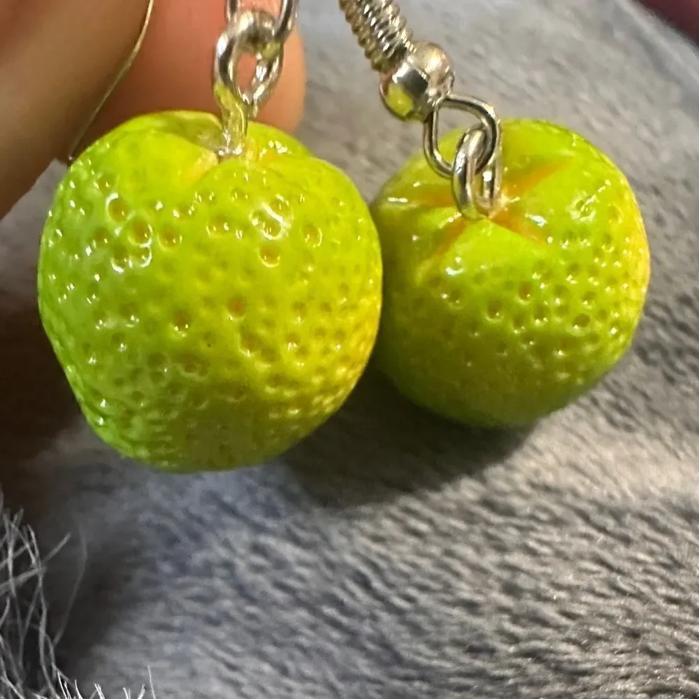 Green orange women's earrings/ kids